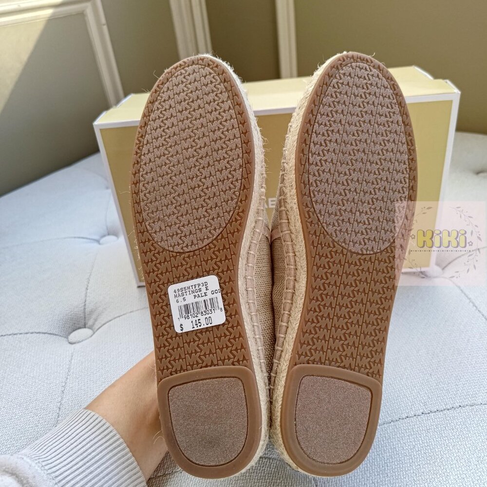 Michael Kors Hastings Metallic Canvas Espadrille size 6.5 49S5HTFP3D - Picture 10 of 11